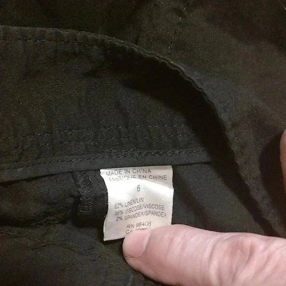 Theory linen viscose blend stretch capris - Picture 4 of 4